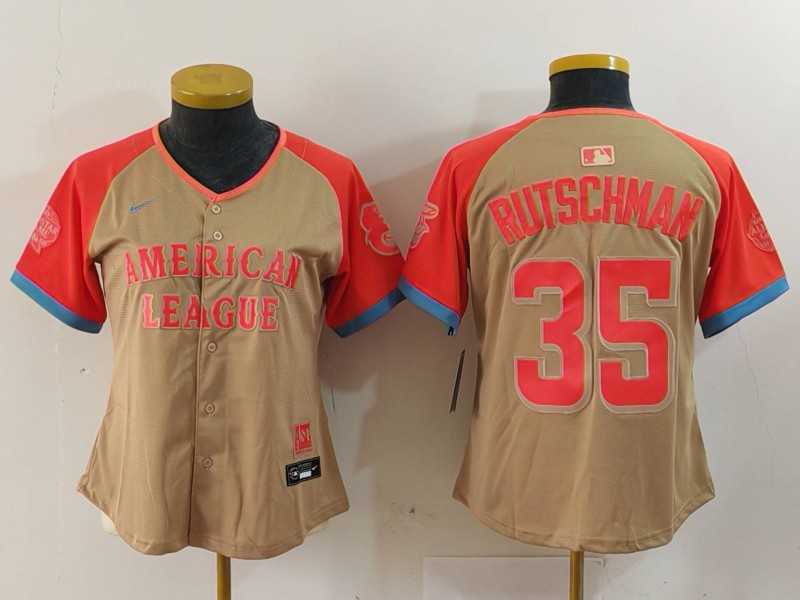 Womens Baltimore Orioles #35 Adley Rutschman Cream 2024 All Star Limited Stitched Jersey